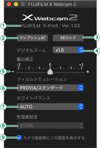 Fujifilm X Webcam の使い方ガイド
